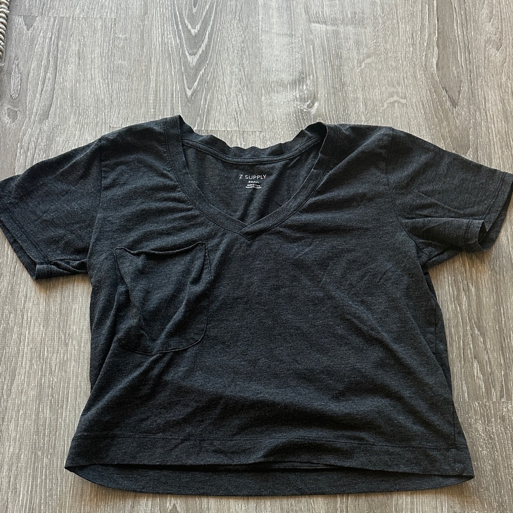 Gray V-Neck T-Shirt